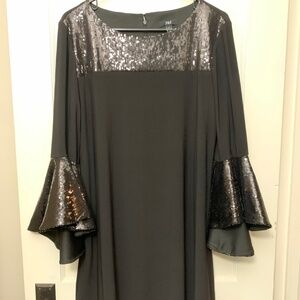 JBS Black mid length sequin dress